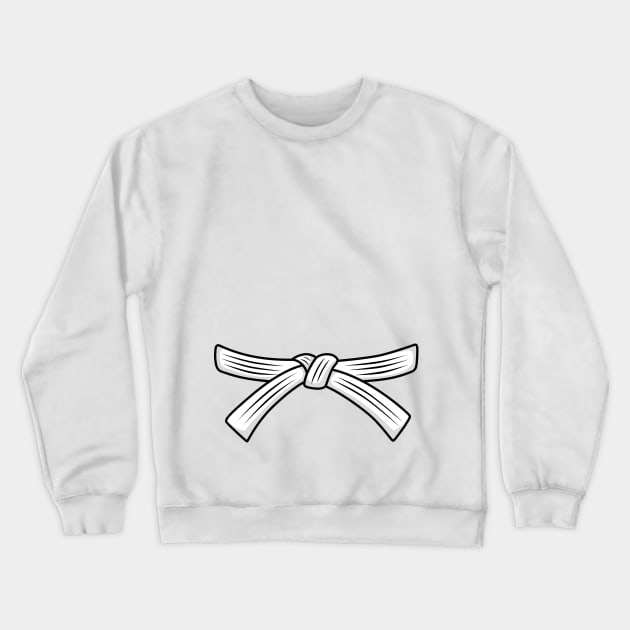 White belt Karate Kyokushin Wado Goju Shotokan Shito ryu Crewneck Sweatshirt by LaundryFactory